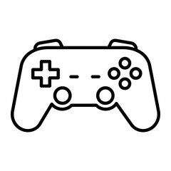 Outline Game Controller Icon in Modern Line Art Style