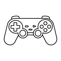 Outline Game Controller Icon in Modern Line Art Style