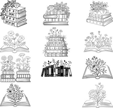 Book Flower eps  Design,Floral Bookeps fles