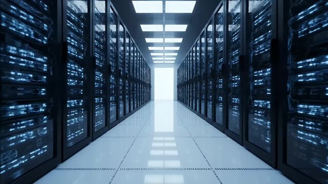 Digital data servers in a modern network infrastructure facility