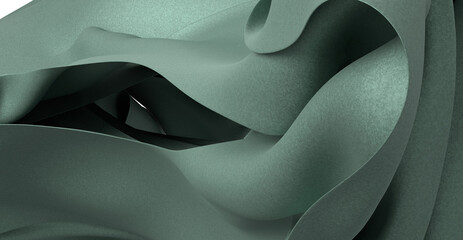 High-quality image of abstract green fabric waves. Perfect for backgrounds and design projects.