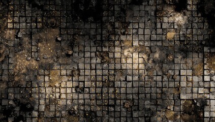 Obraz premium Damaged tiled floor