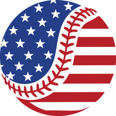 American flag baseball SVG
