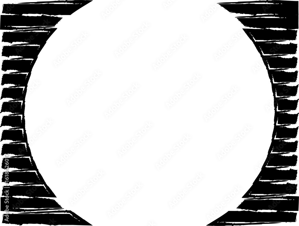 Poster grunge style set of circle shape. design elements