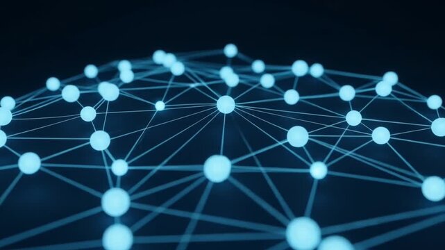 Futuristic Neural Network Visualization Glowing Connections for AI and Machine Learning Innovation B