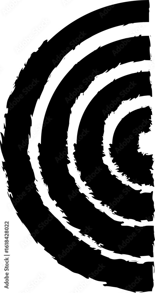 Poster grunge style set of circle shape. design elements