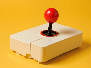 Arcade Controller, Faded Yellow Background