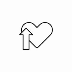 heart rate up icon sign vector