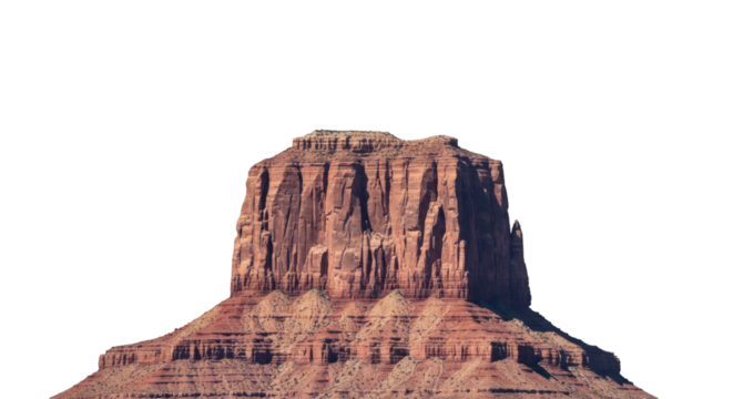 A rocky mesa against a black background.