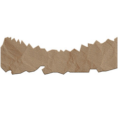 Torn Paper Edge Clipart Set Ripped Sheets and Strips PNG File Isolated on Transparent Background