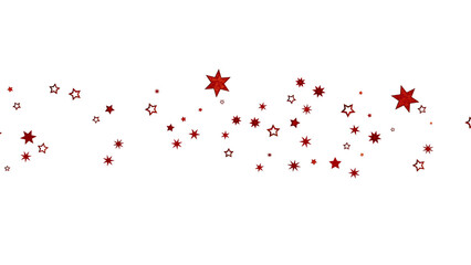 Red Stars Scattered on White