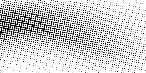 Grunge halftone gradient background. Faded grit noise texture. White and black sand wallpaper. Retro pixelated backdrop. Anime or manga style comic overlay. Vector graphic design textured template
