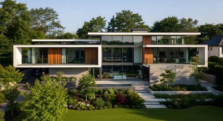 luxury home with a garden
