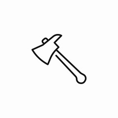 fire axe tool icon sign vector