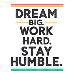 Motivational Typography T-Shirt – Work Hard Stay Humble