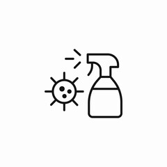 virus disinfectant spray icon sign vector