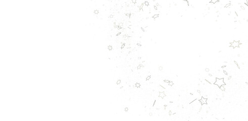 XMAS Stars - Banner with golden decoration. Festive border with falling glitter dust and stars.