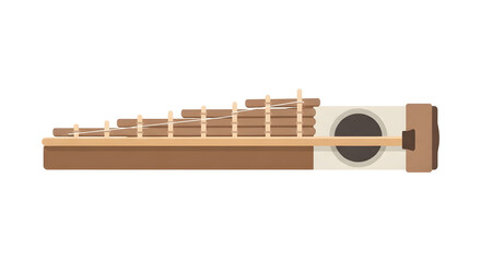 Musical Instrument Veena, Stringed Instrument with Wooden Body and Keys