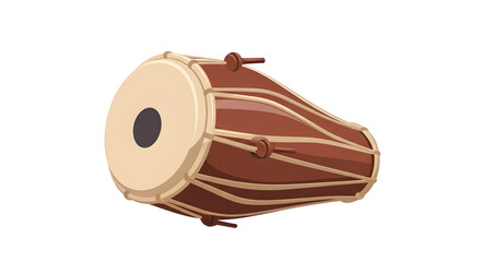 Dholak drum illustration percussion musical instrument vector art