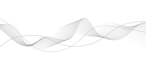 Abstract wave vector background, Flowing particles future technology concept abstract gray wave curve lines banner.