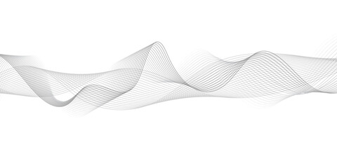 Abstract wave element for design.Flowing particles future technology concept abstract gray wave curve lines banner.