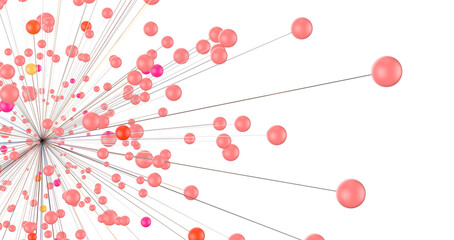 network holding in hand 3d connection data