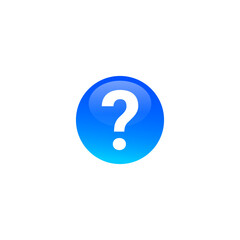  Blue Circular Question Mark Icon Help, Support, and FAQ Symbol