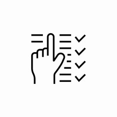 interactive checklist selection icon sign vector