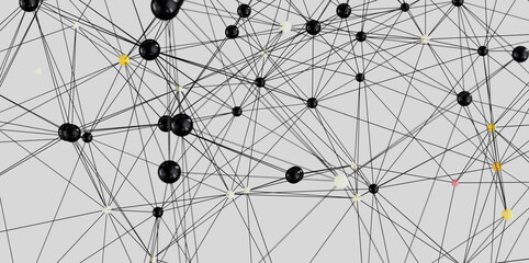 Abstract image of interconnected nodes, ideal for network, technology, or connection concepts.