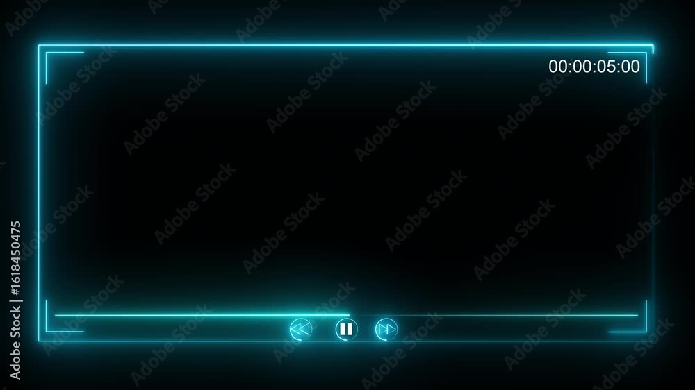 Poster live streaming neon text frame animation box frame neon frame live streaming game live stream overla