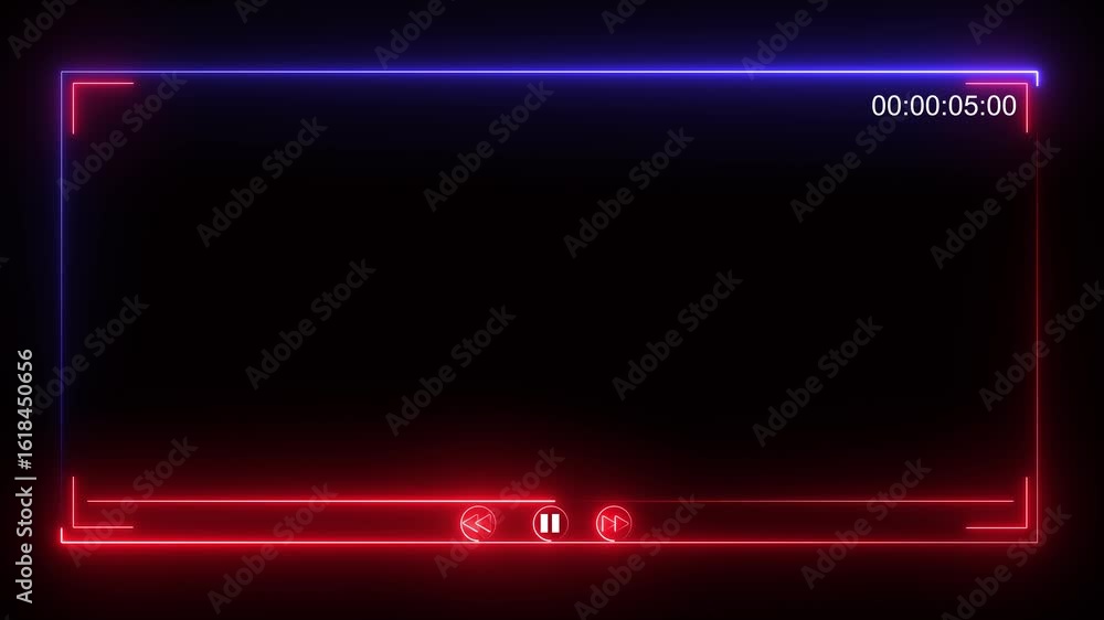 Aufkleber live streaming neon text frame animation box frame neon frame live streaming game live stream overla
