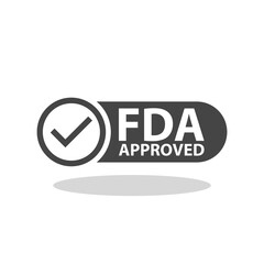 FDA approved label with shadow