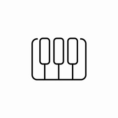 piano keyboard keys icon sign vector