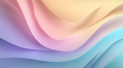 Minimal abstract wave layers, pastel gradients, digital surreal background