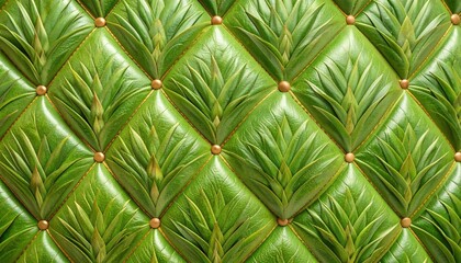 Green Floral Patterned Upholstery Texture