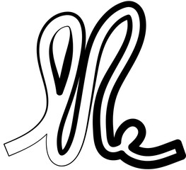 Spiral line shape and curve pattern. Decoration design