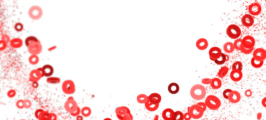 Red circles floating on white. Perfect for presentations, websites, or any design needing a vibrant touch.