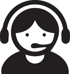 Obraz premium Iconic Image of Customer Service Representative Wearing a Headset Ready to Assist Clients Remotely