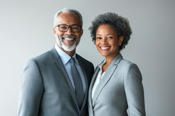 Confident and successful African American business executives.