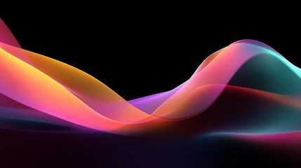Abstract soft waves, glowing gradients, minimal geometric flow