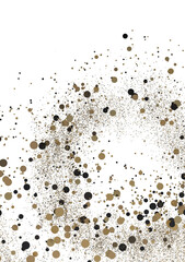 Euphoric Eruption: Magnificent 3D Illustration Showcasing Bursting gold Confetti PNG