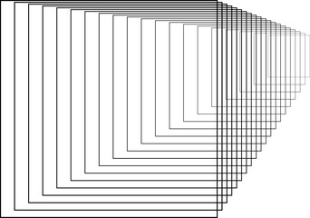 Fototapeta premium Square blending line halftone. Technology design elements