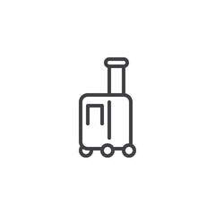 Suitcase luggage line icon