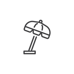 Beach umbrella line icon
