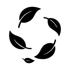 Single spinach leaves, silhouette icons set. Vector icon.