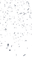 dilver metallic confetti rain isolated on transparent background, png birthday party and anniversary celebration overlay vertical social media design element	