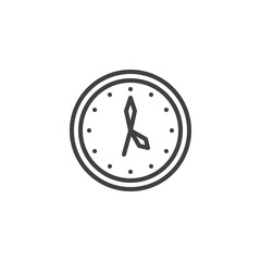 Clock schedule line icon