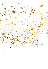 Shimmering Bliss: Mesmeric 3D Illustration Depicting Glistening gold Confetti