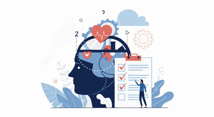 Naklejka premium Mental wellbeing support for individual growth and development in life