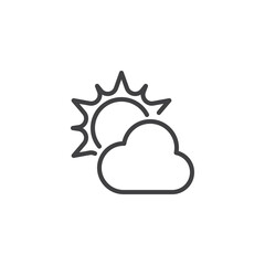 Weather forecast line icon
